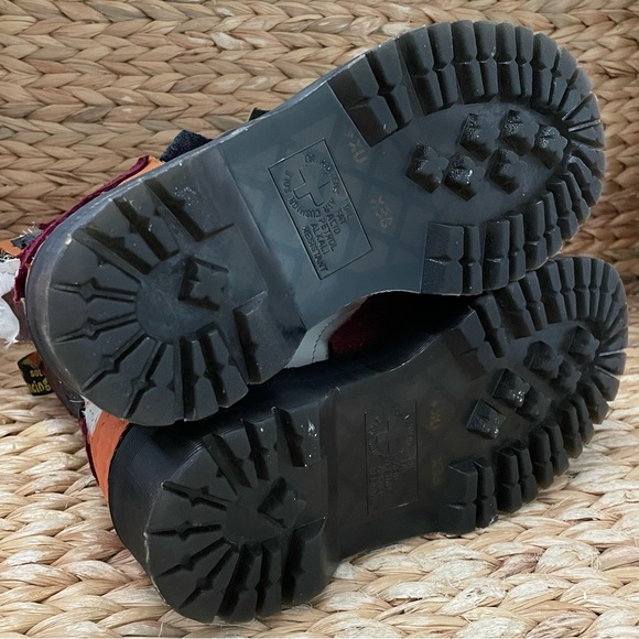 Dr. Martens Custom Jadon Platform Smooth White Leather Mixed Tile Patchwork Boot - Picture 13 of 13